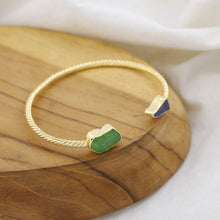 Carica l'immagine nel visualizzatore di Gallery, Bracciale rigido in vetro di mare