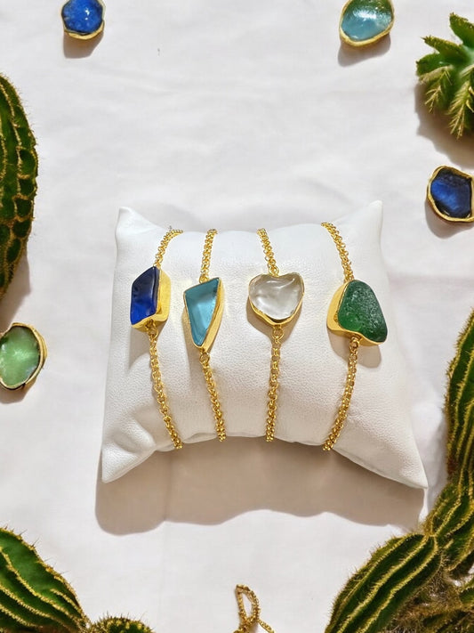 Fiumiciello single stone bracelet Gold - Idee D'Arte Positano