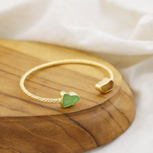 Carica l'immagine nel visualizzatore di Gallery, Bracciale rigido in vetro di mare