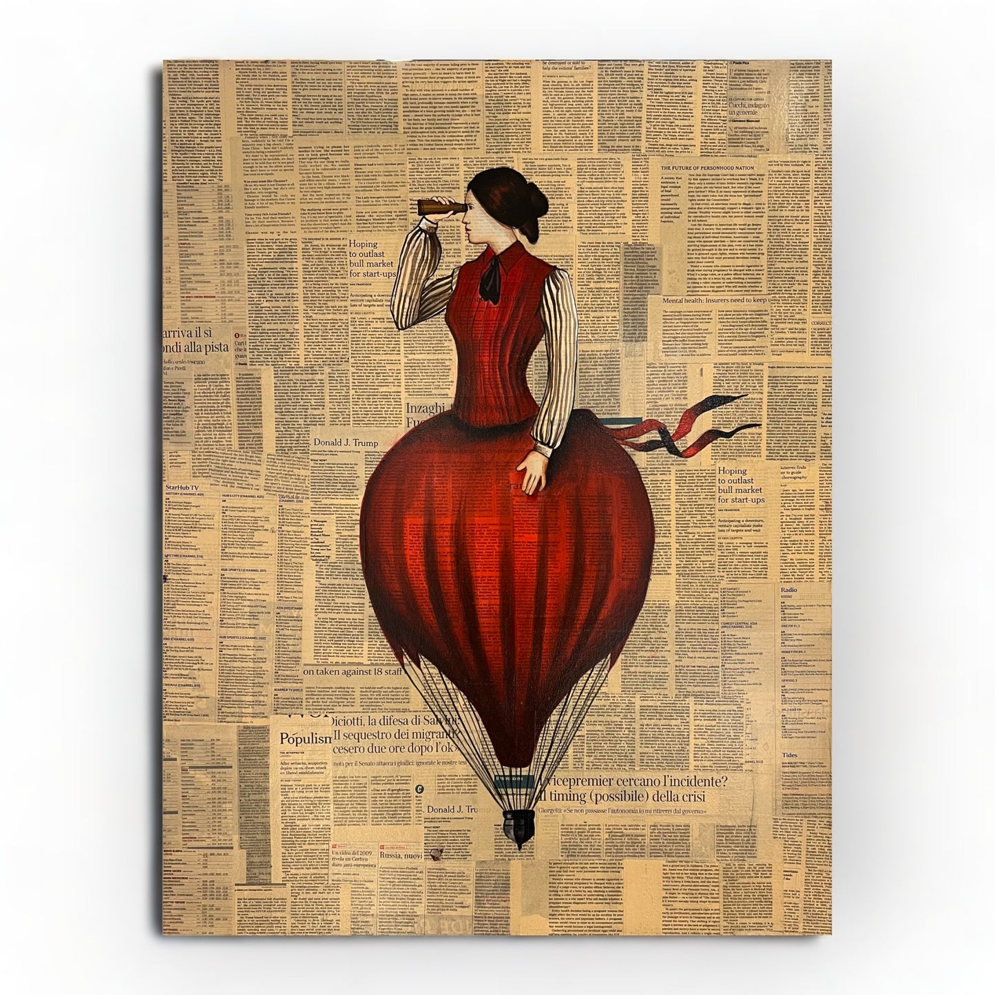 Lady Hot Air Ballon - Idee D'Arte Positano