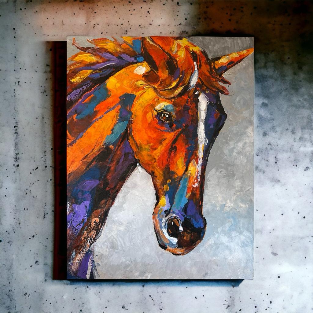 Horse on canvas - Idee D'Arte Positano