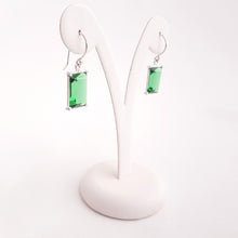 Load image into Gallery viewer, Emerald Cut Earrings Obsidian S - Idee D&#39;Arte Positano

