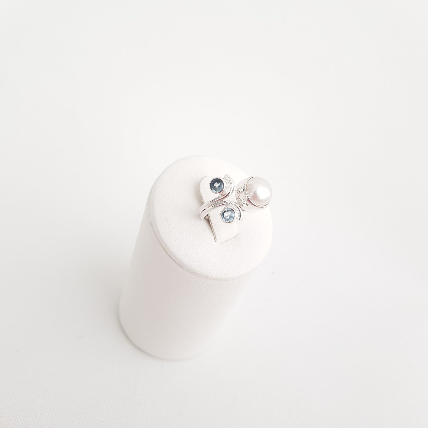 Dubble Gem & Pearl Ring - Idee D'Arte Positano