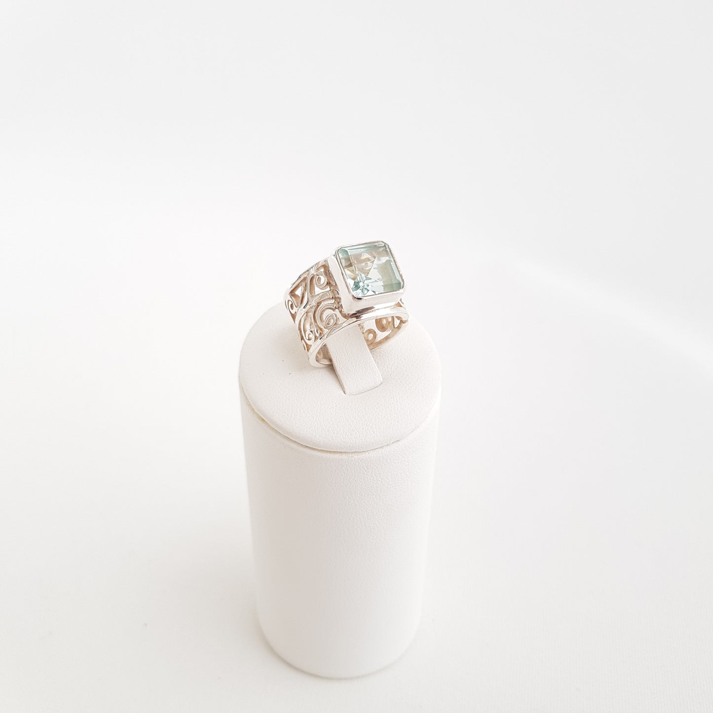 Curly Band Ring Obsidian - Idee D'Arte Positano