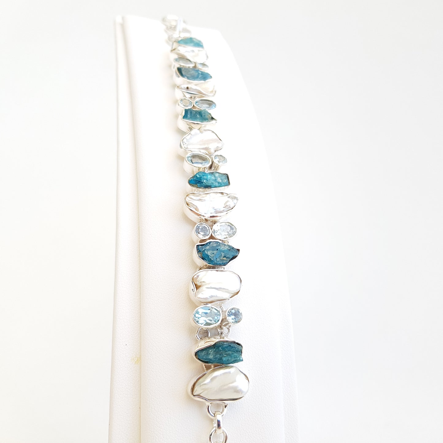 Blue Apatite Chic Bracelet - Idee D'Arte Positano