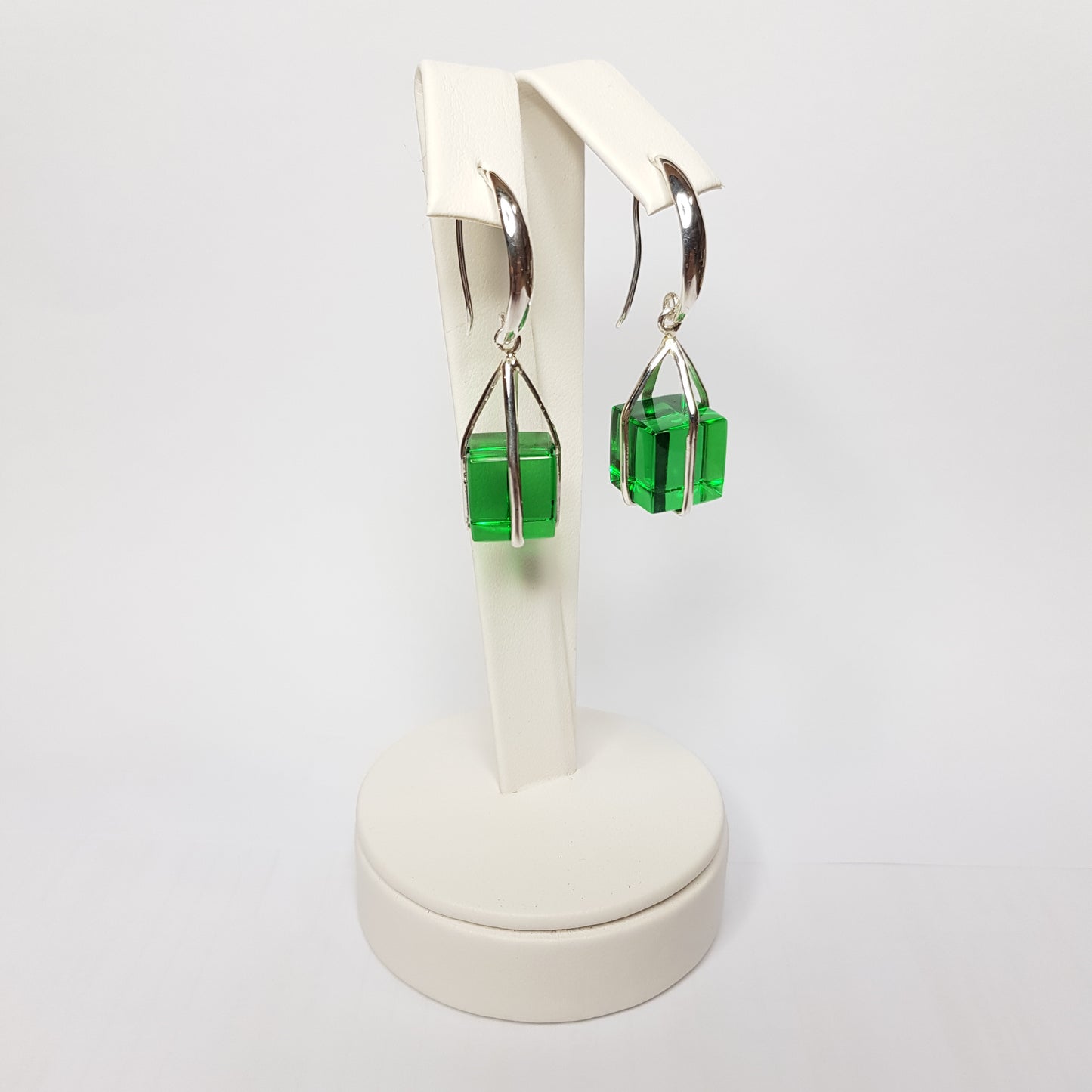 Square Earrings Obsidian - Idee D'Arte Positano