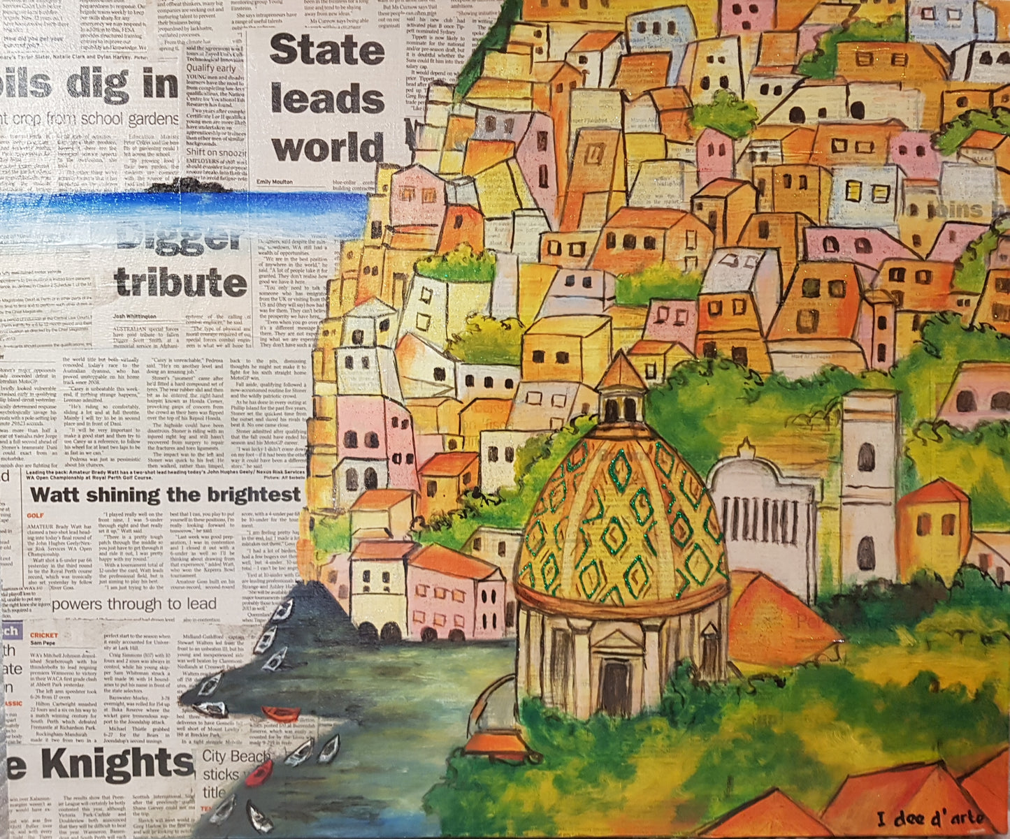 Positano on Newspapers - Idee D'Arte Positano