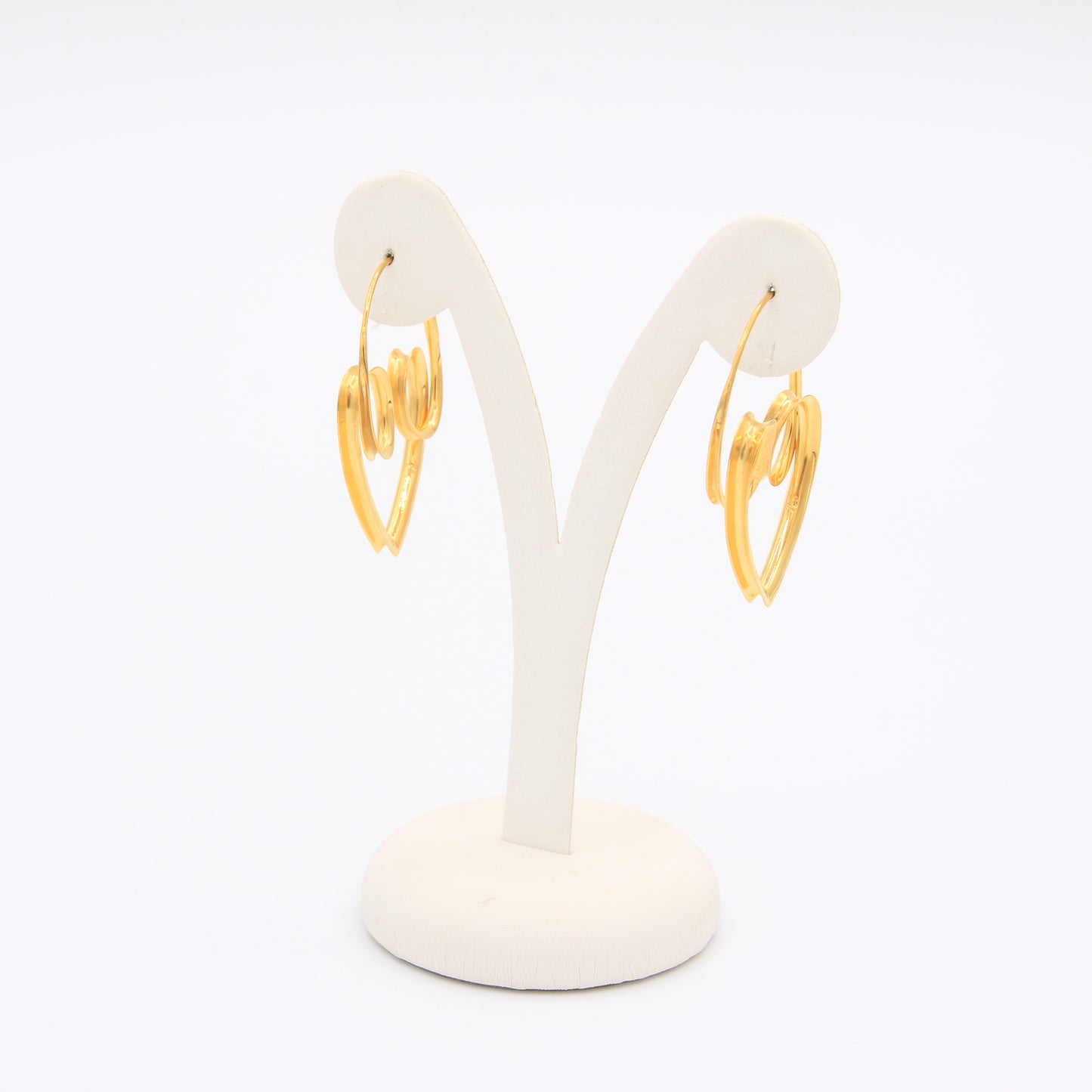 Silver Twisted Circle earrings - Idee D'Arte Positano