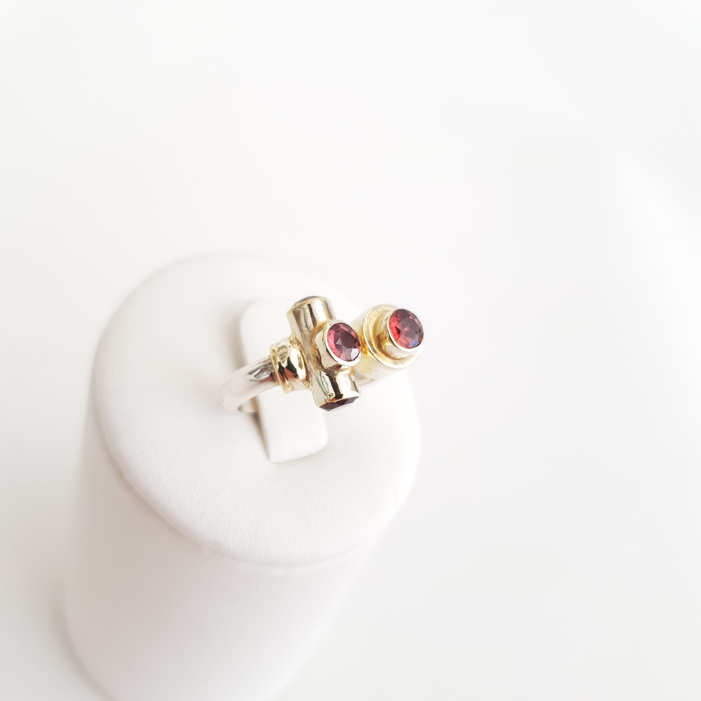 Double Garnet Ring - Idee D'Arte Positano