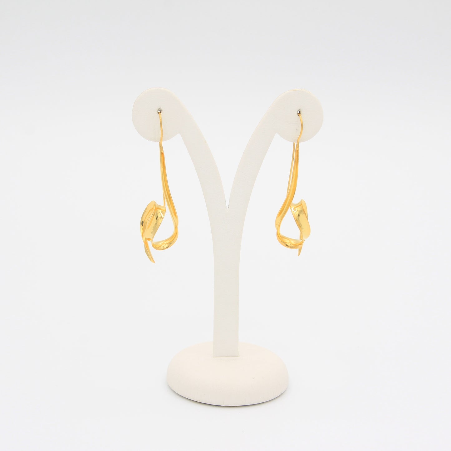 Long and Twist Gold Earrings - Idee D'Arte Positano