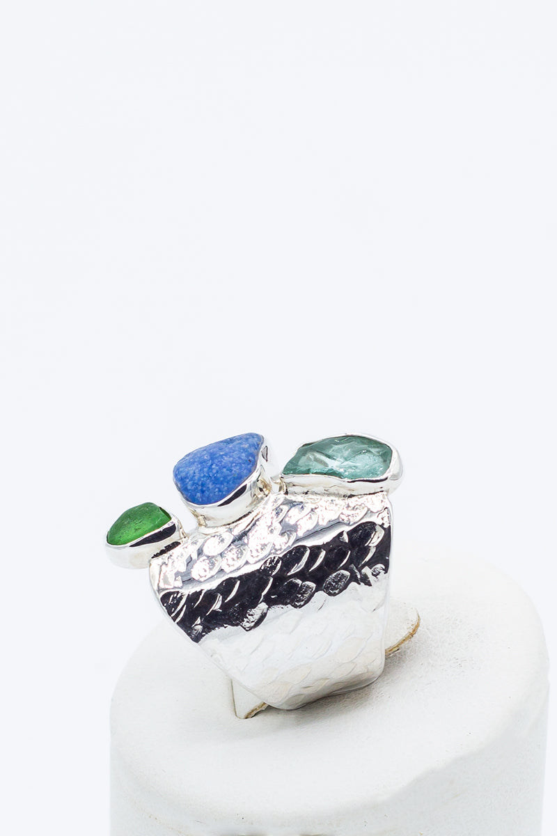 Modern Sea glass Ring - Idee D'Arte Positano