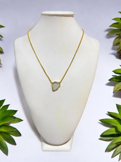 Fiumiciello Gold sea glass Necklace - Idee D'Arte Positano