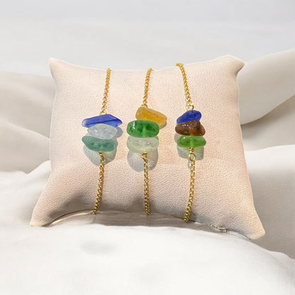 Natural Sea Glass Bracelet - Idee D'Arte Positano