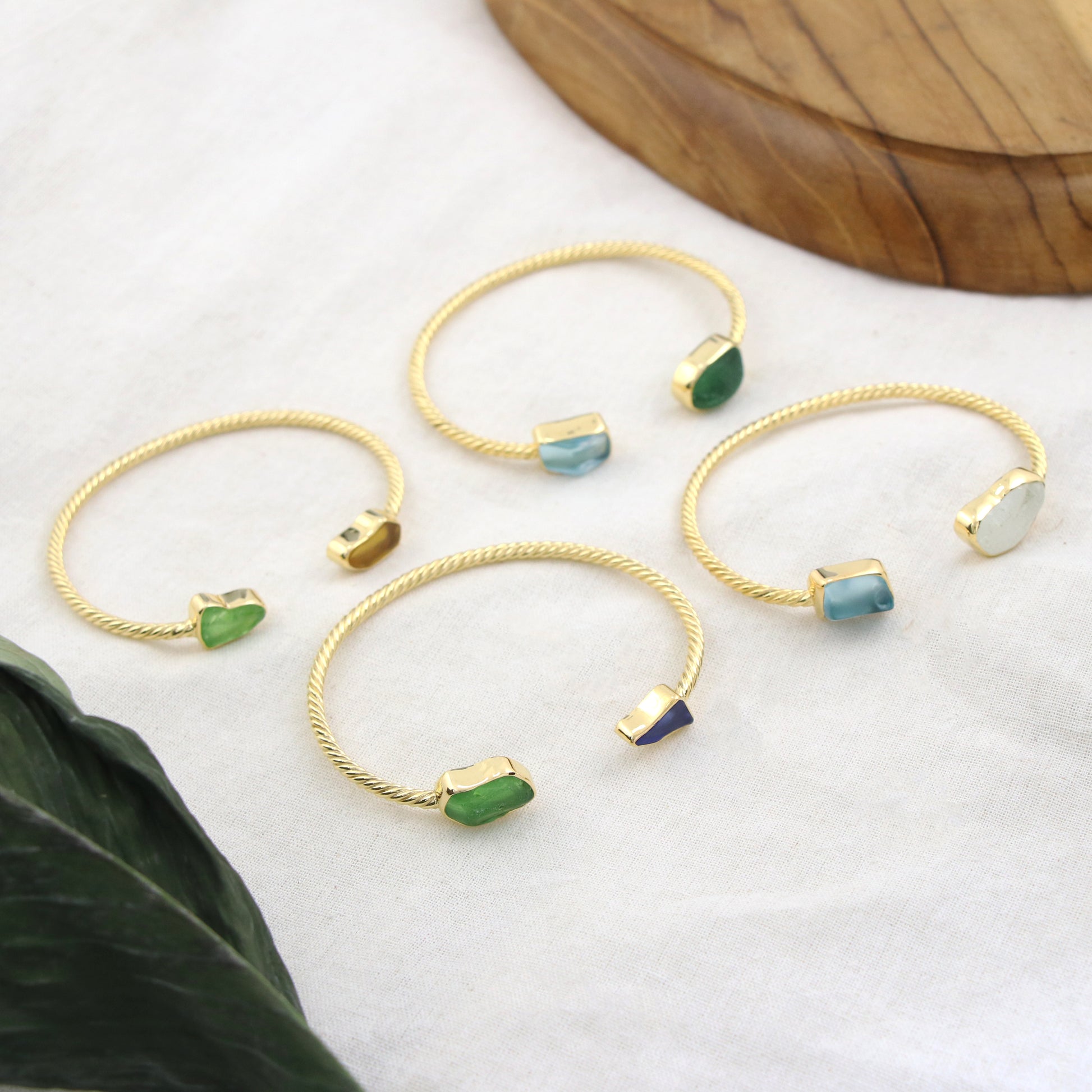 Bangle Sea Glass Bracelet - Idee D'Arte Positano