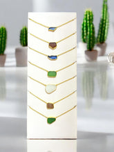 Load image into Gallery viewer, Fiumiciello Gold sea glass Necklace
