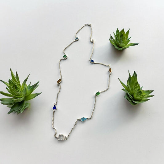 Long Sea Glass Necklace - Idee D'Arte Positano