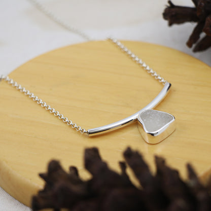 Modern Sea Glass Necklace - Idee D'Arte Positano