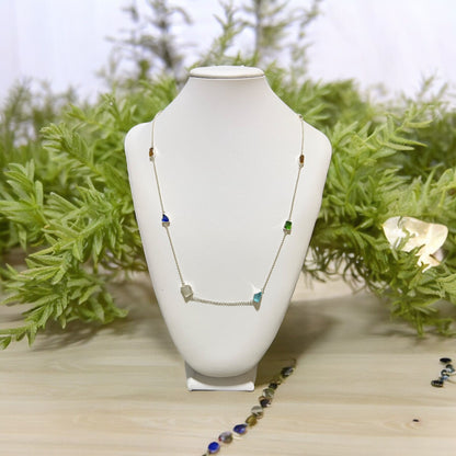 Long Sea Glass Necklace - Idee D'Arte Positano