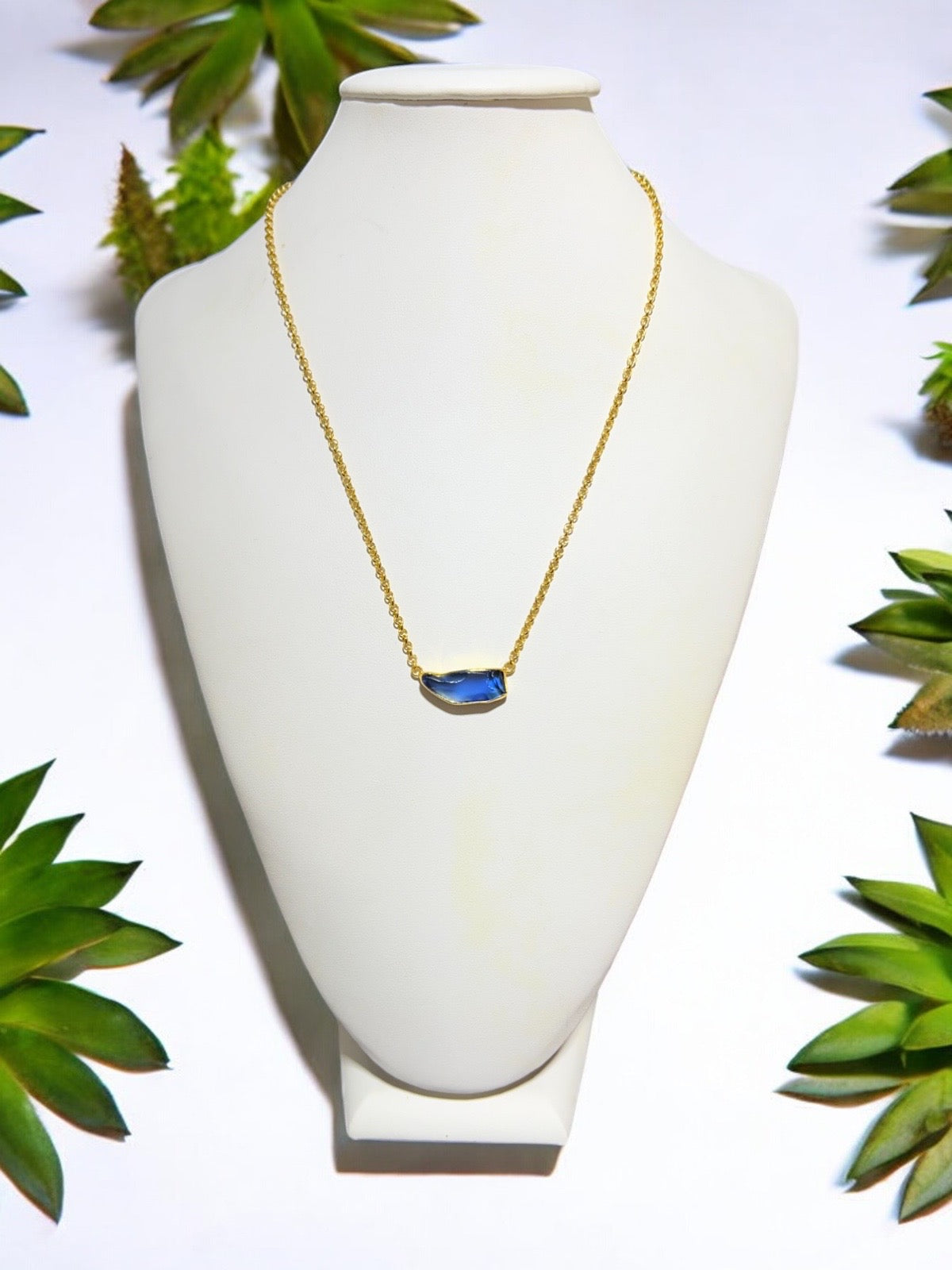 Fiumiciello Gold sea glass Necklace - Idee D'Arte Positano