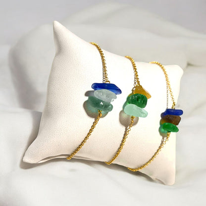 Natural Sea Glass Bracelet - Idee D'Arte Positano