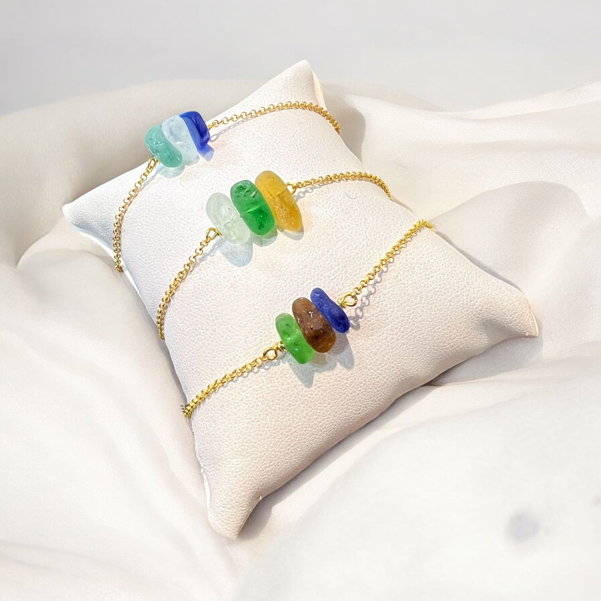 Natural Sea Glass Bracelet - Idee D'Arte Positano