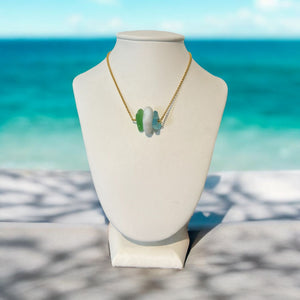 Natural Gold Sea Glass Necklace