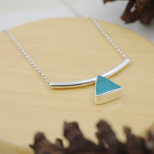 Modern Sea Glass Necklace - Idee D'Arte Positano