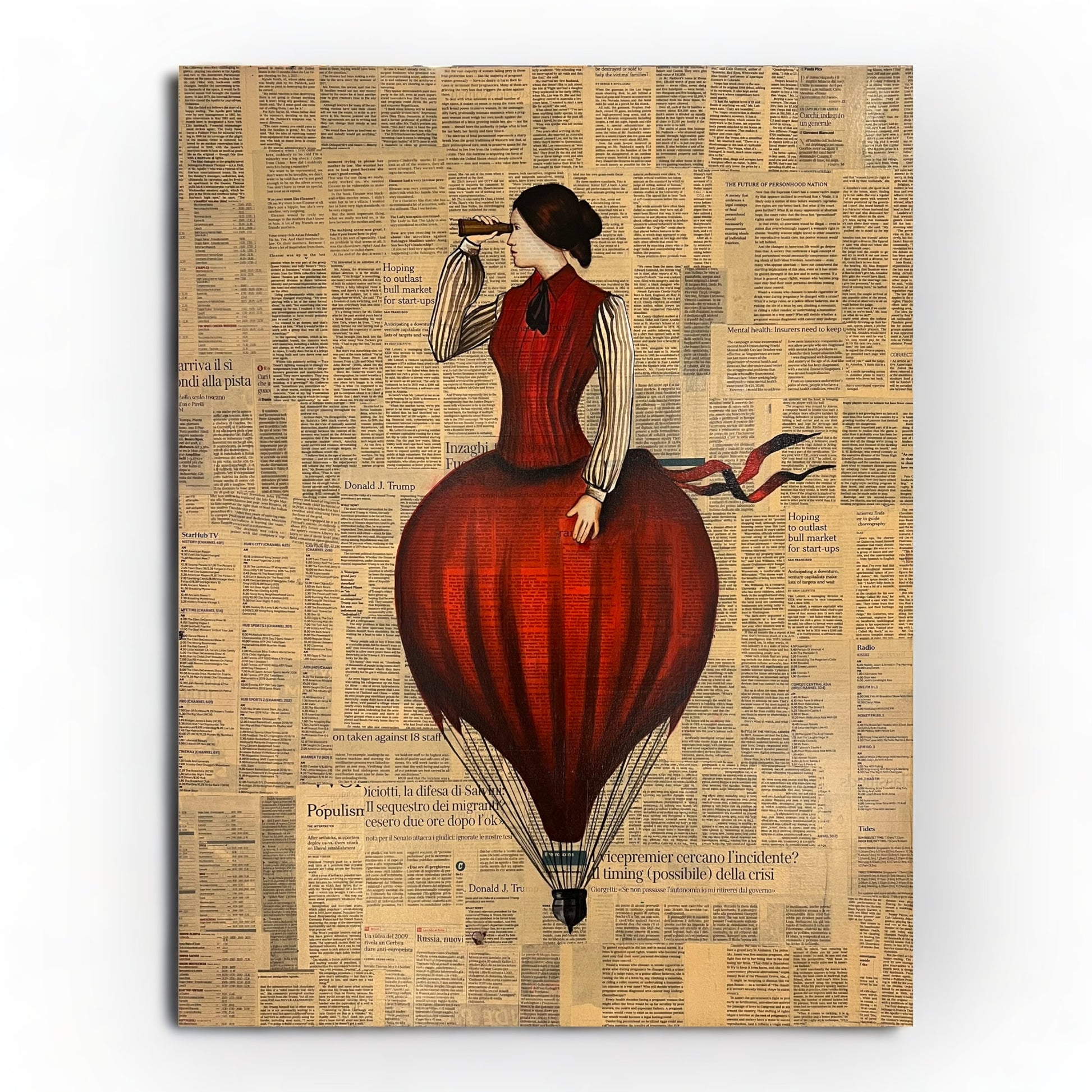 Lady Hot Air Ballon - Idee D'Arte Positano