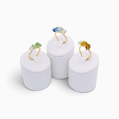 Three Gems ring Gold
