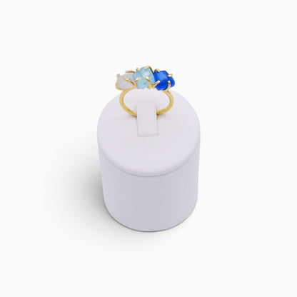 Three Gems ring Gold