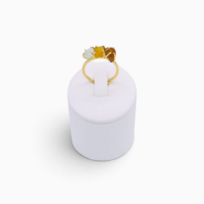 Three Gems ring Gold