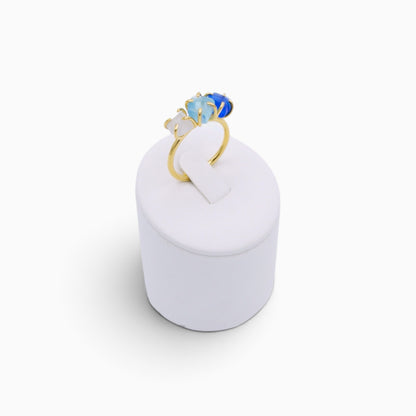 Three Gems ring Gold