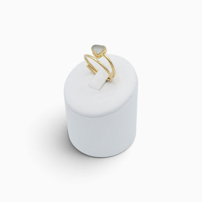 Arienzo Sea Glass Ring Gold