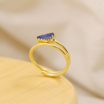 Arienzo Sea Glass Ring Gold