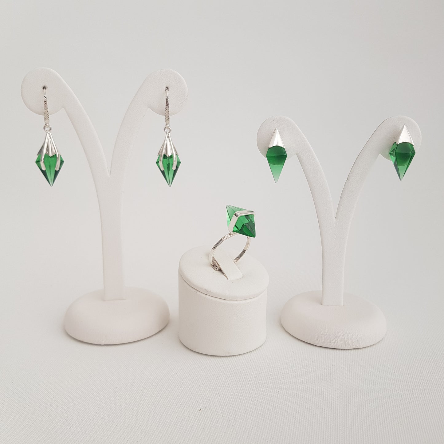 Prisma Earrings Obsidian - Idee D'Arte Positano