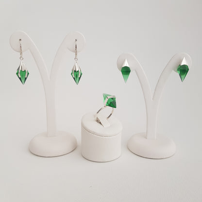 Prisma Earrings Obsidian - Idee D'Arte Positano