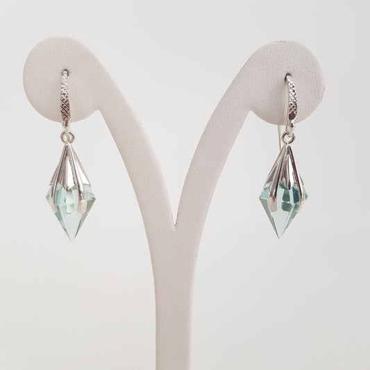 Prisma Earrings Obsidian - Idee D'Arte Positano