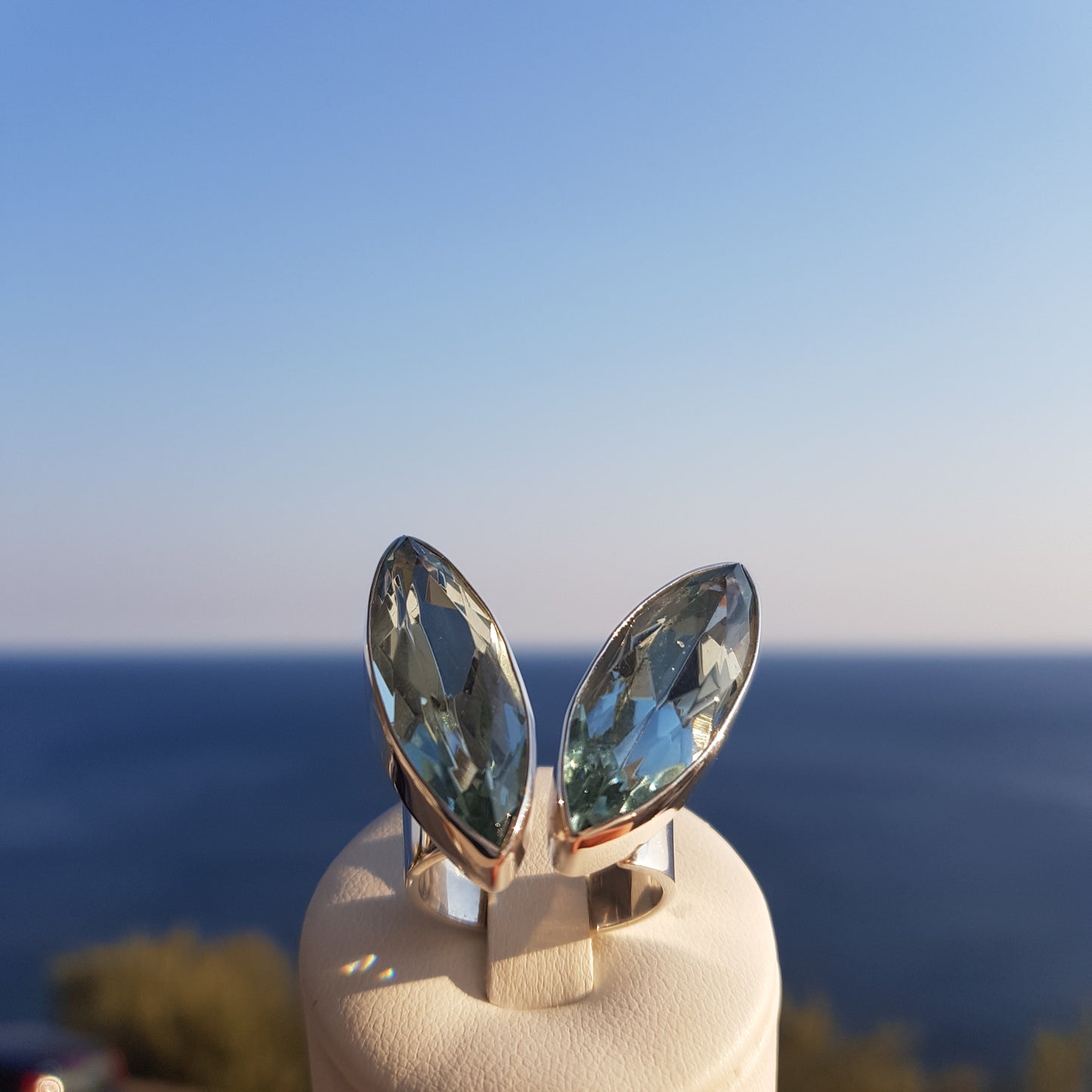 Blue Obsidian Ring - Idee D'Arte Positano
