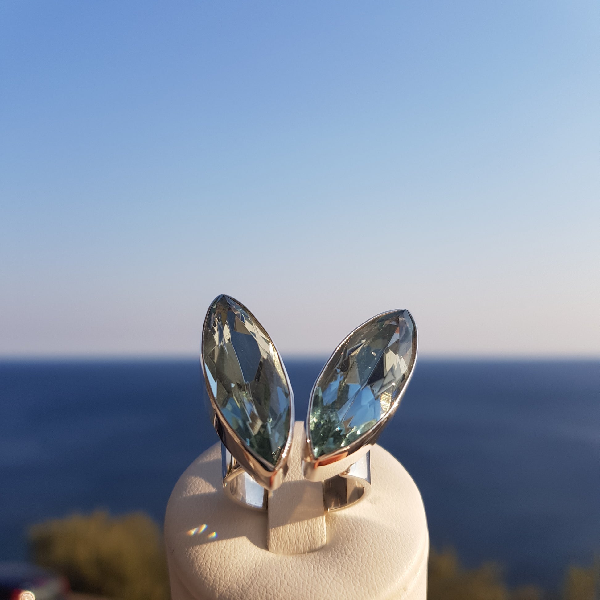 Blue Obsidian Ring - Idee D'Arte Positano