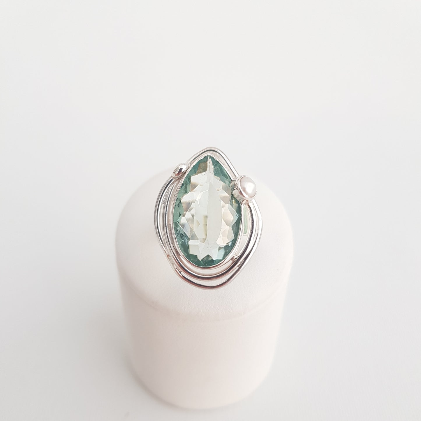 Oval Waves Obsidian Ring - Idee D'Arte Positano