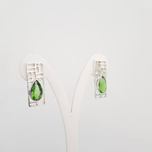 Green Obsidian Earrings - Idee D'Arte Positano