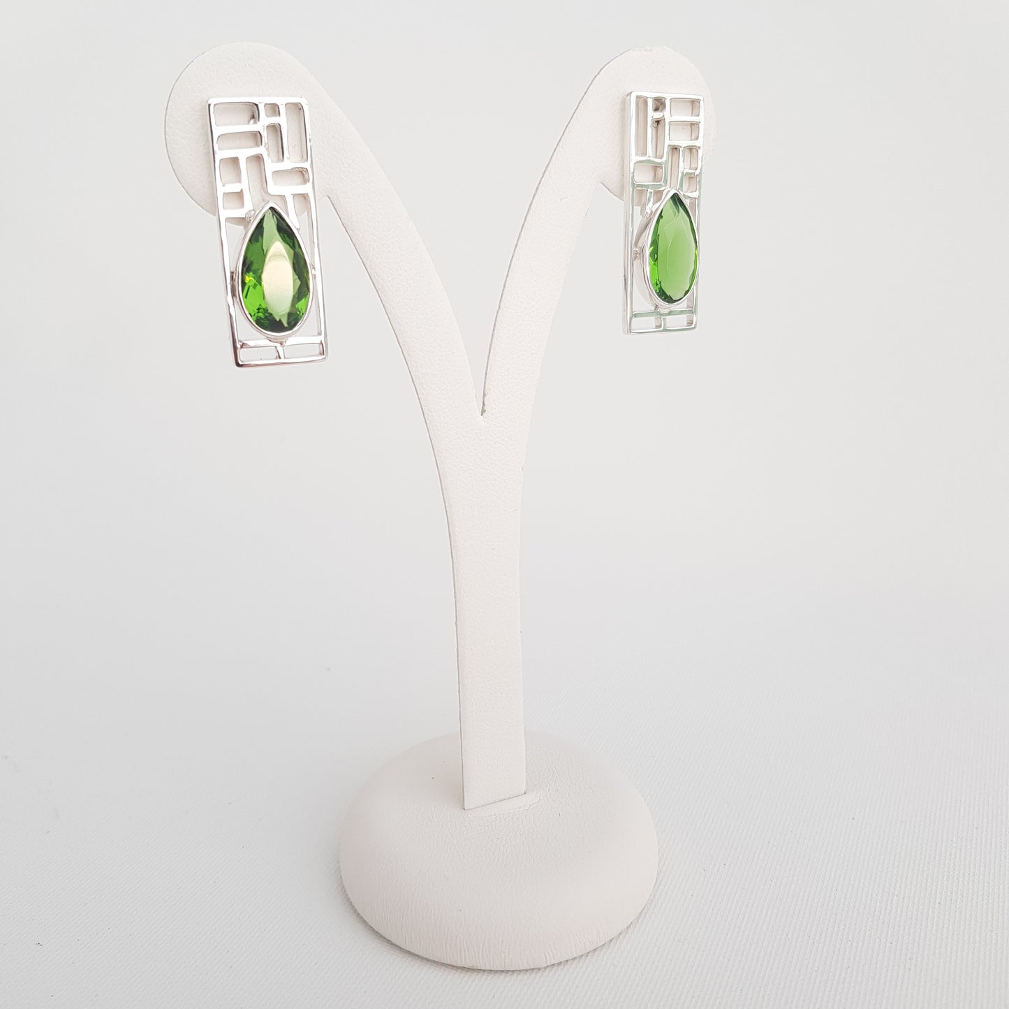 Green Obsidian Earrings - Idee D'Arte Positano