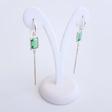 Load image into Gallery viewer, Emerald Cut Earrings Obsidian - Idee D&#39;Arte Positano
