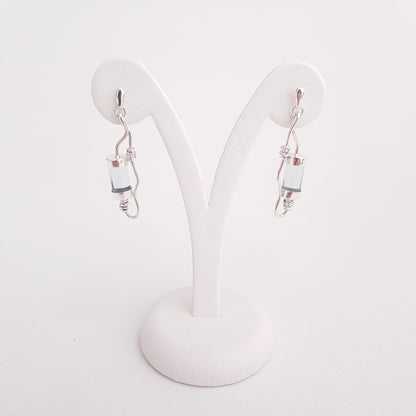 Tube Earrings Obsidian - Idee D'Arte Positano