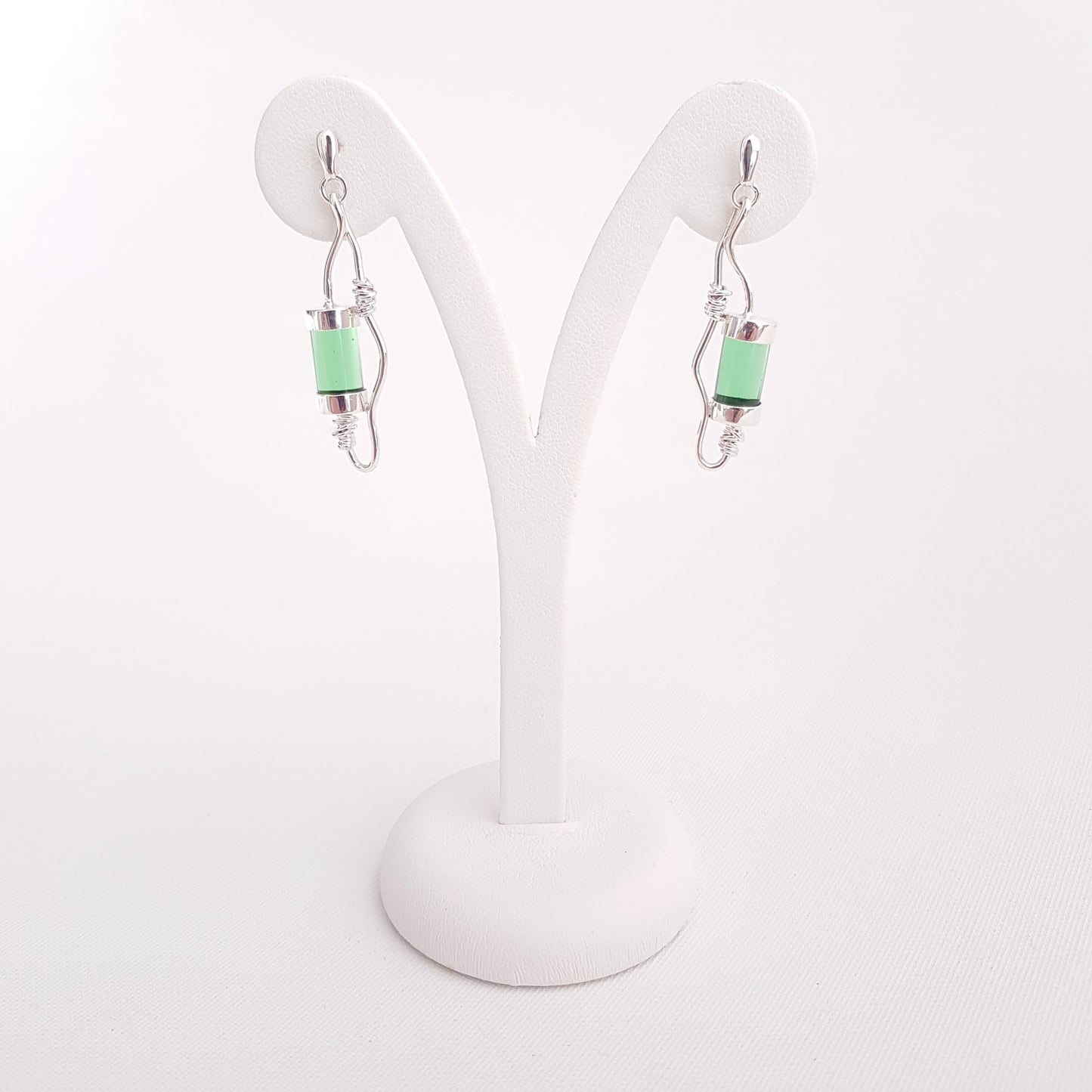 Tube Earrings Obsidian - Idee D'Arte Positano