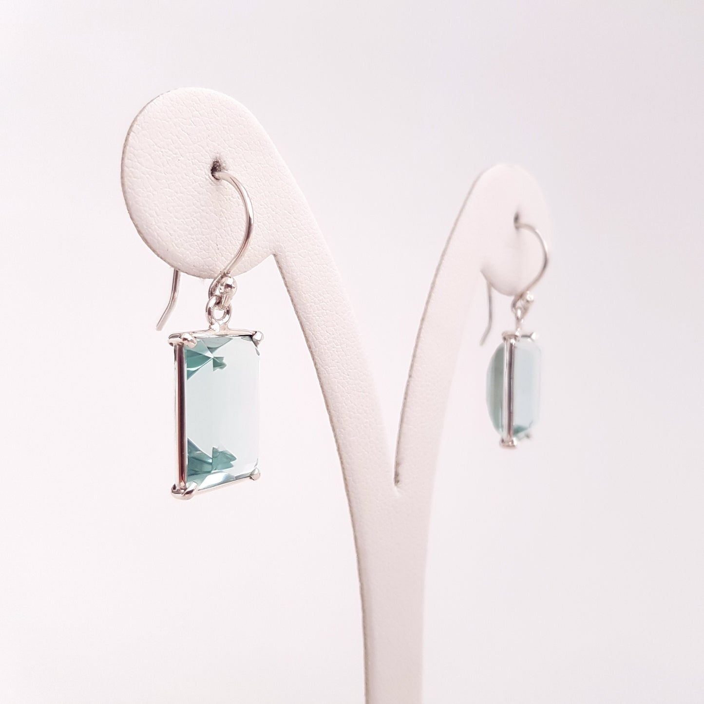 Emerald Cut Earrings Obsidian S - Idee D'Arte Positano