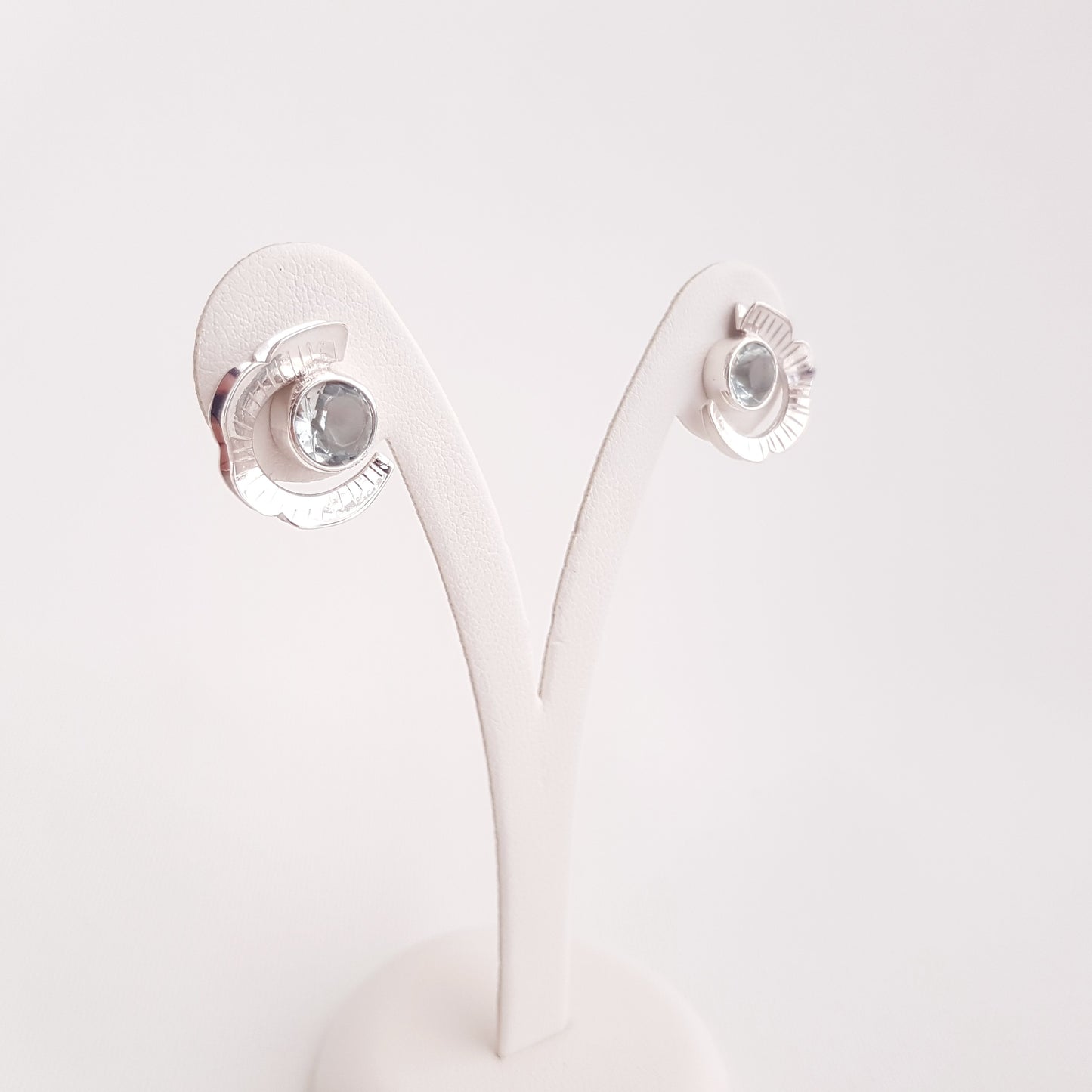Half Flower Earrings Obsidian - Idee D'Arte Positano