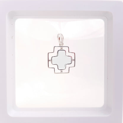 Cross Pendant Obsidian - Idee D'Arte Positano
