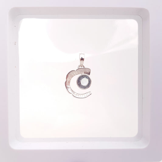 Half Flower Pendant Obsidian - Idee D'Arte Positano