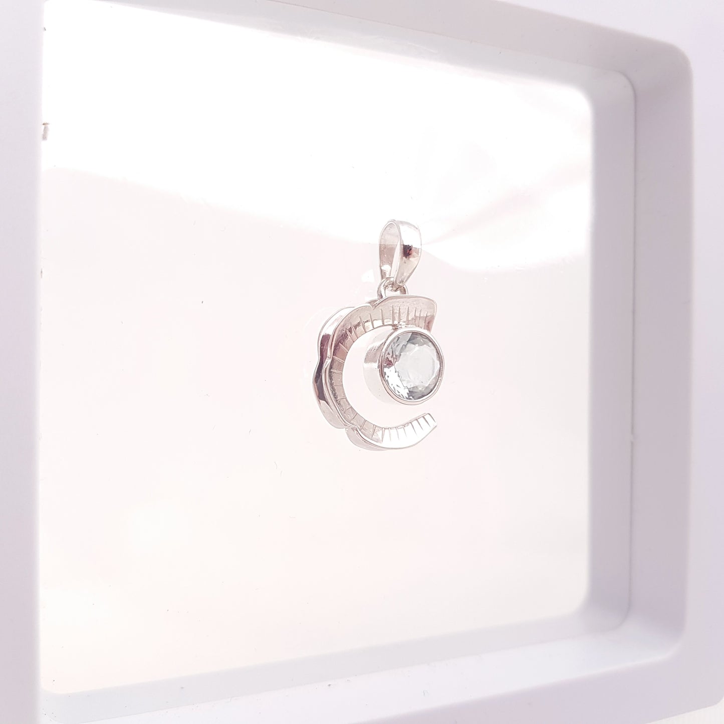 Half Flower Pendant Obsidian - Idee D'Arte Positano